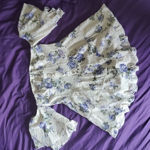 Cider, floral off the shoulder mini dress. Size large. Brand new, NWT